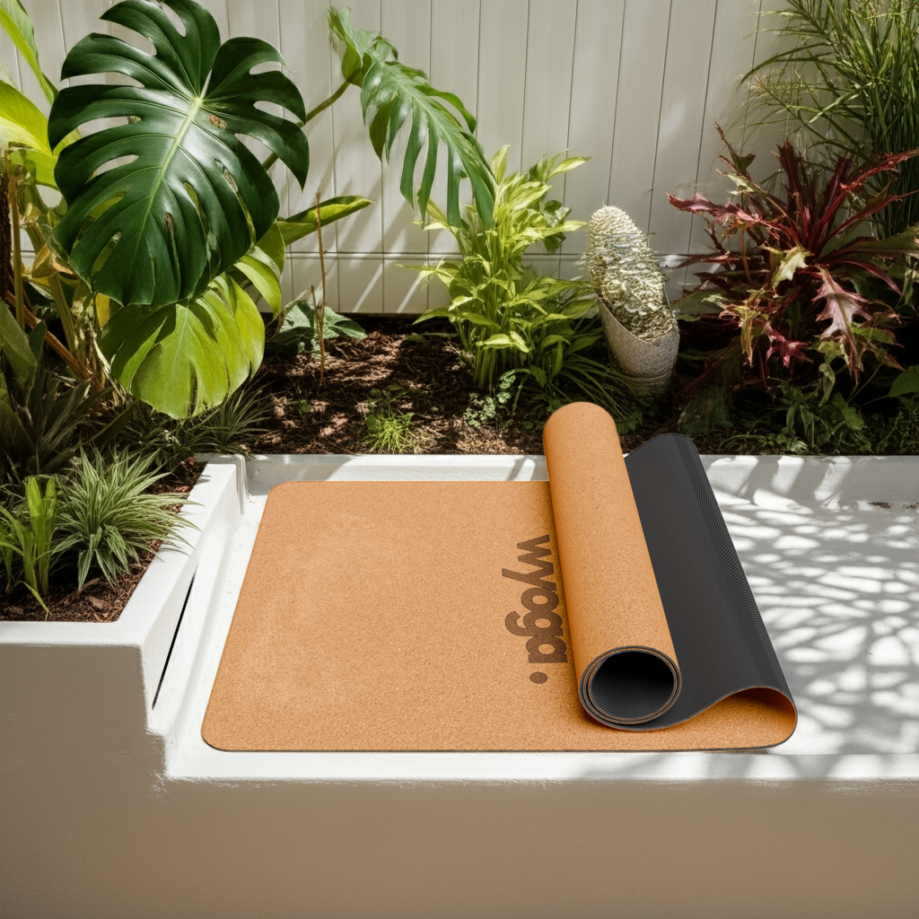 🌱 Nachhaltige Yogamatte Kork 183 x 61 cm